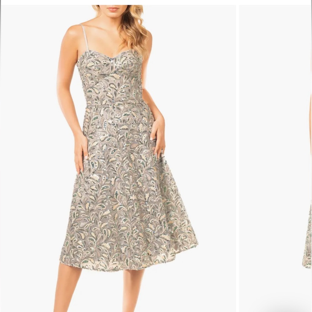 NWT Dress The Population Carlita Sequin Midi Dress